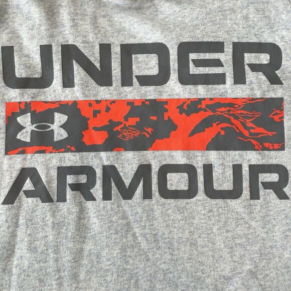 Under armour Other - 4XL Under Armour Hoodie Mens Blue Gray Camo Logo Pullover Sweatshirt Loose Fit